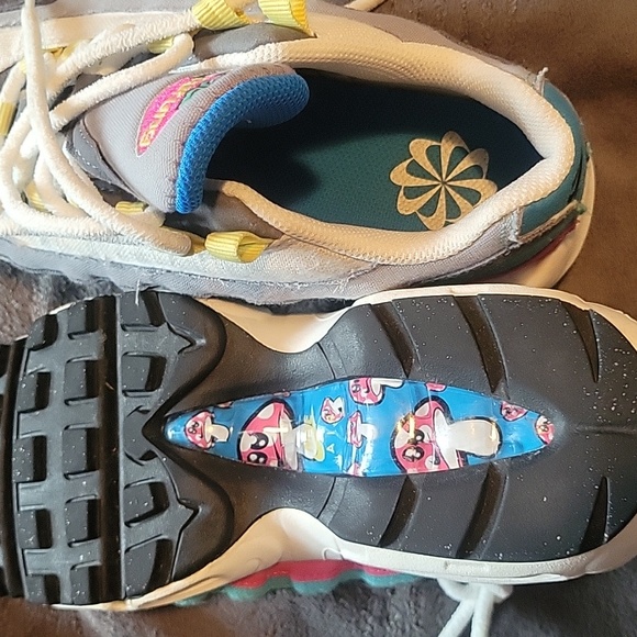 Nike Air Max 95 SE Shoes Air Sprung Grey Aqua Pink - Picture 5 of 6